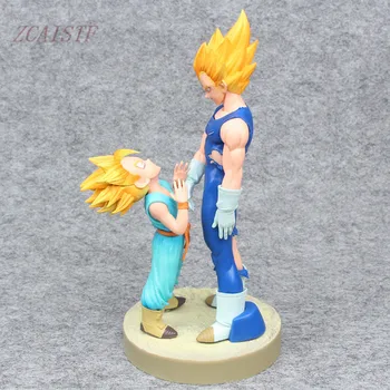 

2 PCS/Lot Dragon Ball Anime The 16th Generation Martial Arts Super Saiyan Vegeta Trunks PVC Action Figure Collection Model Toy Q