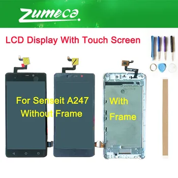 

High Quality For Senseit A247 LCD Display Screen+Touch Screen Digitizer Assembly Black Grey Color With Tape&Tool
