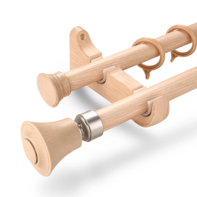 curtain rod wood