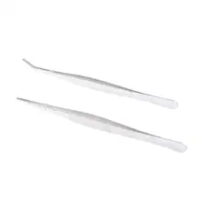 WINOMO 2 шт из нержавеющей стали прямые и изогнутые щипцы щипчики щипцы для кормления для рептилий змей ящериц паук(серебро