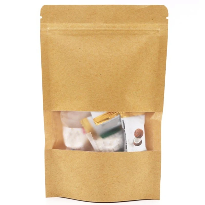 Крафт-бумажный чайный пакетик стоячий подарок фруктовый чай упаковочные пакетики Самоуплотняющиеся пакетики 100 шт./лот