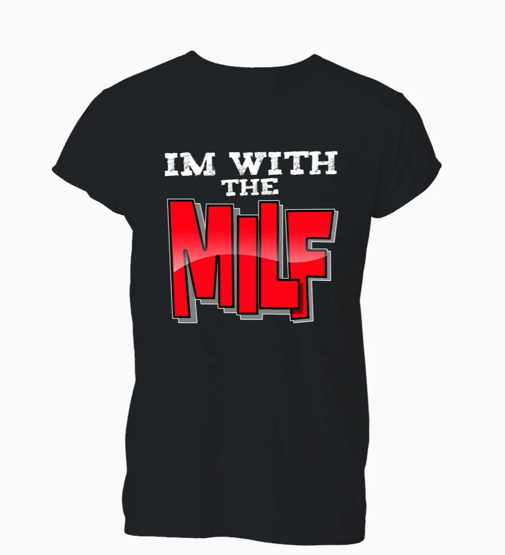 2018 модная летняя футболка я с Milf Забавные милые мужская женская