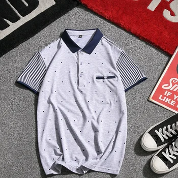 

E-commerce A041 day Feng men short sleeved polo men Lapel summer male big code 525P45