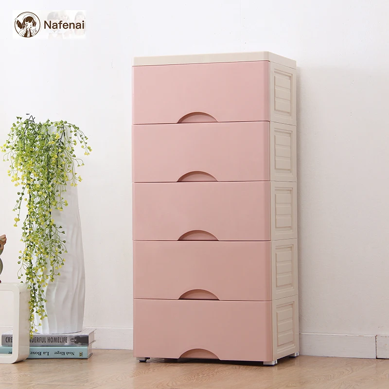 

Pink drawer organizer European style organizador cajones with wheel and 5 drawers in bedroom Simple separateur tiroir organizer