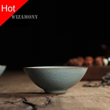 Купи 2 лота получи 3 лота! 2 шт китайский фарфор Longquan Celadon Китайская гайвань чайные чашки чайное блюдце чаша для чая 80 мл чайный горшок кофейная чашка