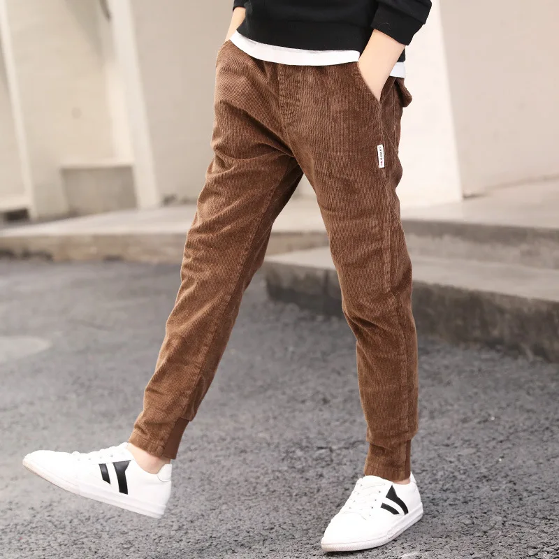 

Boys pants corduroy trousers 2018 autumn and winter new big children's fashion casual warm pants 3-14 years