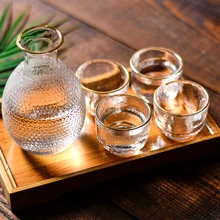 Японский стиль стеклянные чашки Креативный дизайн Пномпень прозрачные стеклянные бутылки для спиртных напитков изысканный молочный чай сок посуда для напитков наборы