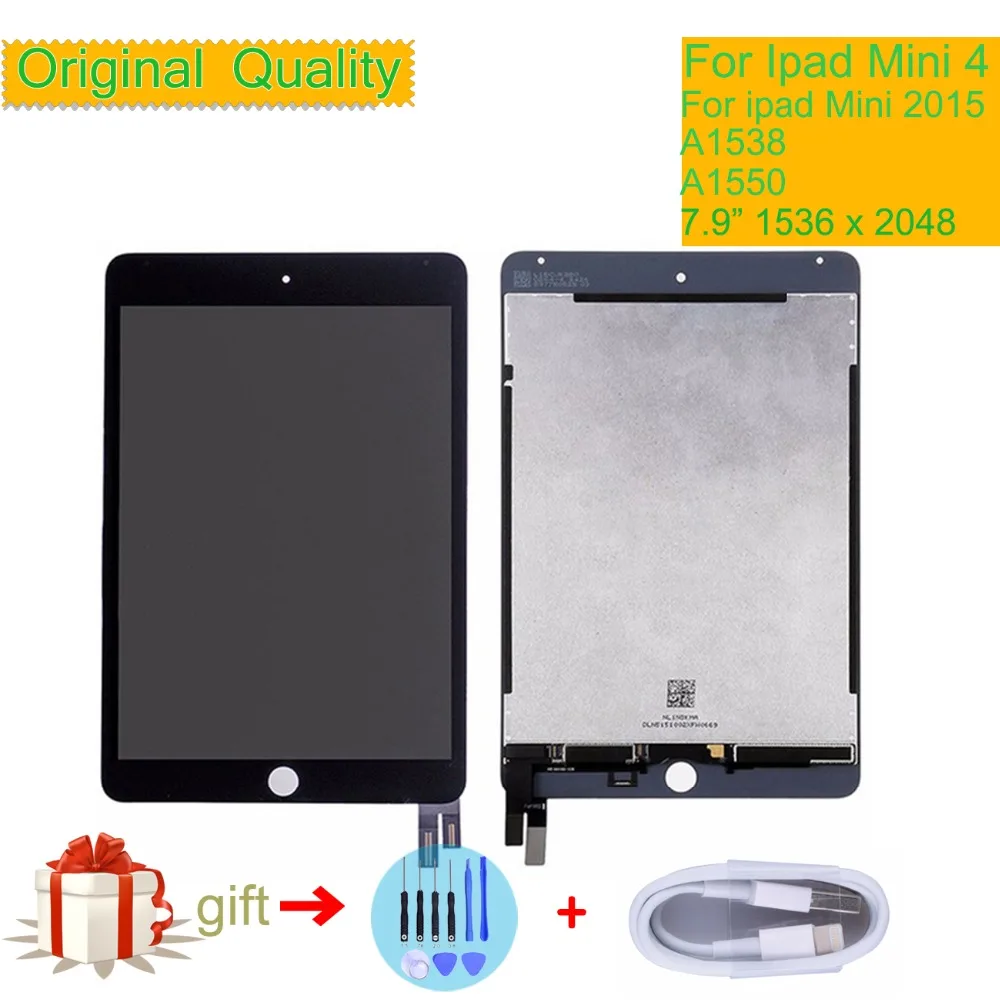 

ORIGINAL For Apple iPad Mini 4 2015 LCD Display Touch Screen Digitizer Assembly For iPad Mini 4 A1538 A1550 Touch Panel Complete