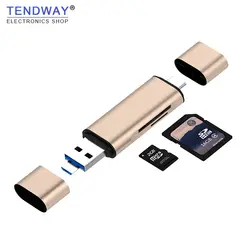 Устройство для чтения карт USB 3,0 SD/Micro SD TF OTG Тип C смарт-карты памяти адаптер для ноутбука 5 в 1 взаимный обмен данными между компьютером и