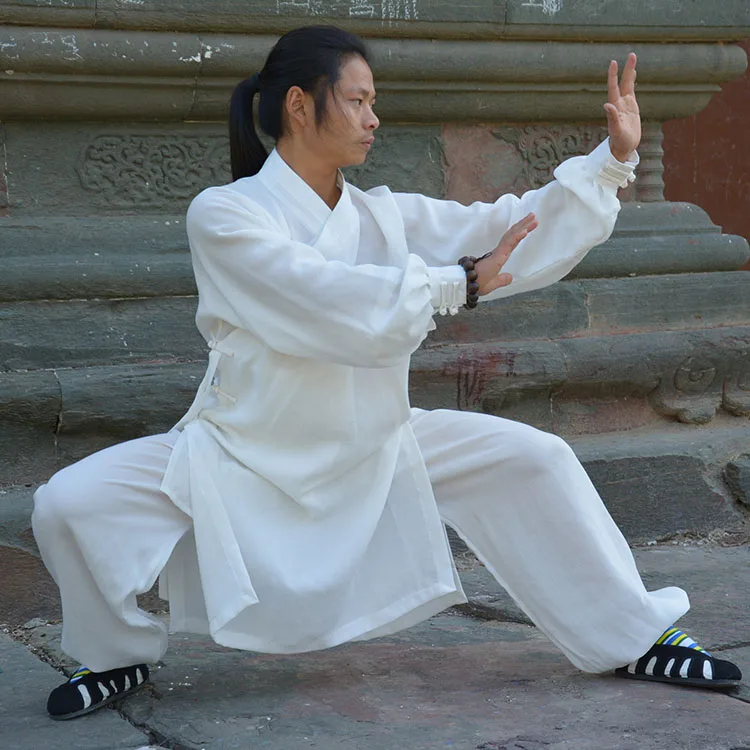 Wudang даосская форма для кунгфу Тай Чи халат шаолин одеяния буддийских монахов Кунг Фу льняной комплект ушу боевые искусства костюм