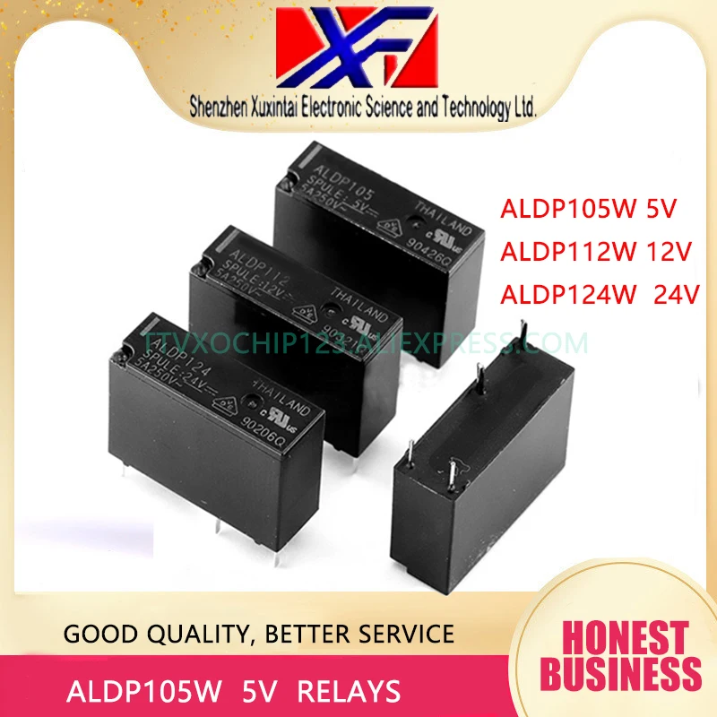 10 шт./лот ALDP105 ALDP112 ALDP124 5 В 12 24 постоянного тока ALDP105W ALDP112w ALDP124W 4PIN | Обустройство