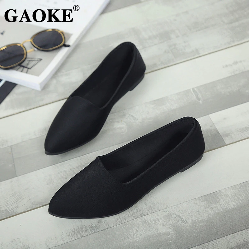 

Pointed Toe Women Flats 2018 Summer PU Woman Shoes Fashion Woman Ballet Flock Shallow Shoes Female Loafers Slip On Casual Flats