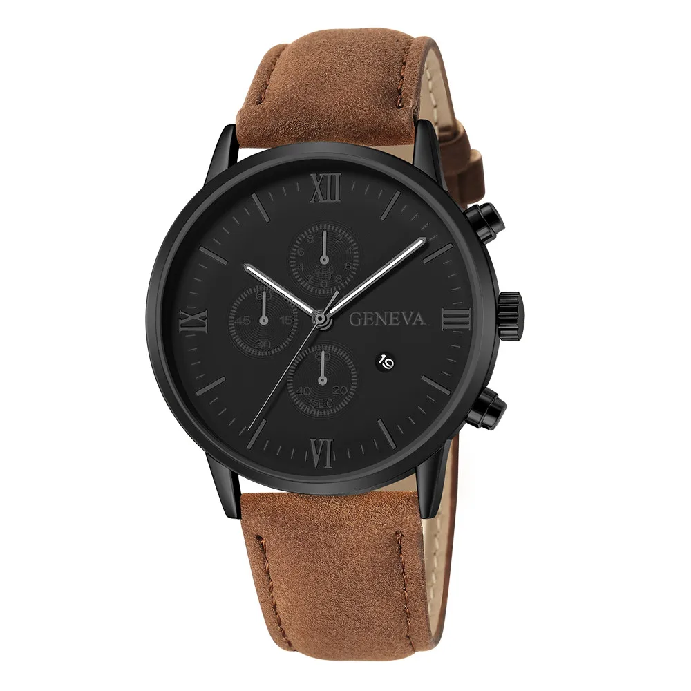 Модные часы relogio Masculino мужские наручные Женевские кварцевые ультра тонкий для