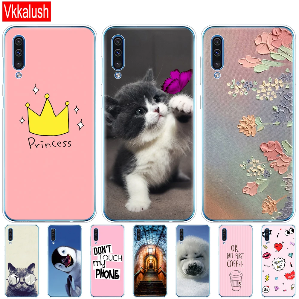 

Case For Samsung Galaxy A50 Case Soft Silicon Phone Case For Samsung A50 A505 A505F SM-A505F 6.4" Transparent Back Cover