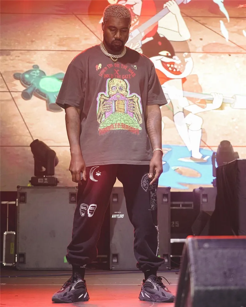 XXXTentacion Kanye West сезон 6 мужские футболки с надписью HOLD THE GATE топы летняя стильная