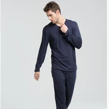 

Homewear for Men Long sleeve trousers Sleepwear Mens pajamas Set Modal pijama