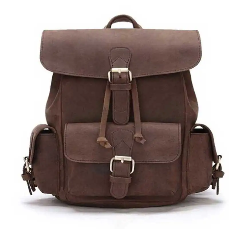 

Mad Horse Leather Retro True Leather Backpack Leisure College Wind Shoulder Pack True Leather Full Leather Backpack