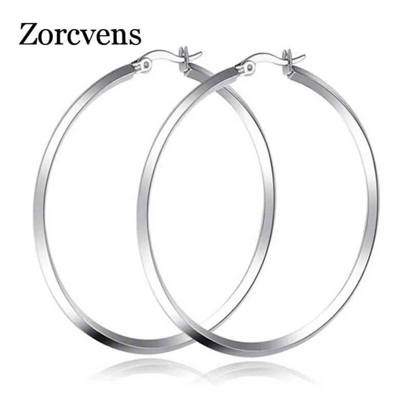 LETAPI Big Earrings for Women Stainless Steel Earrings Stainless Steel Fashion Jewelry Smooth Round Earrings Wholesale