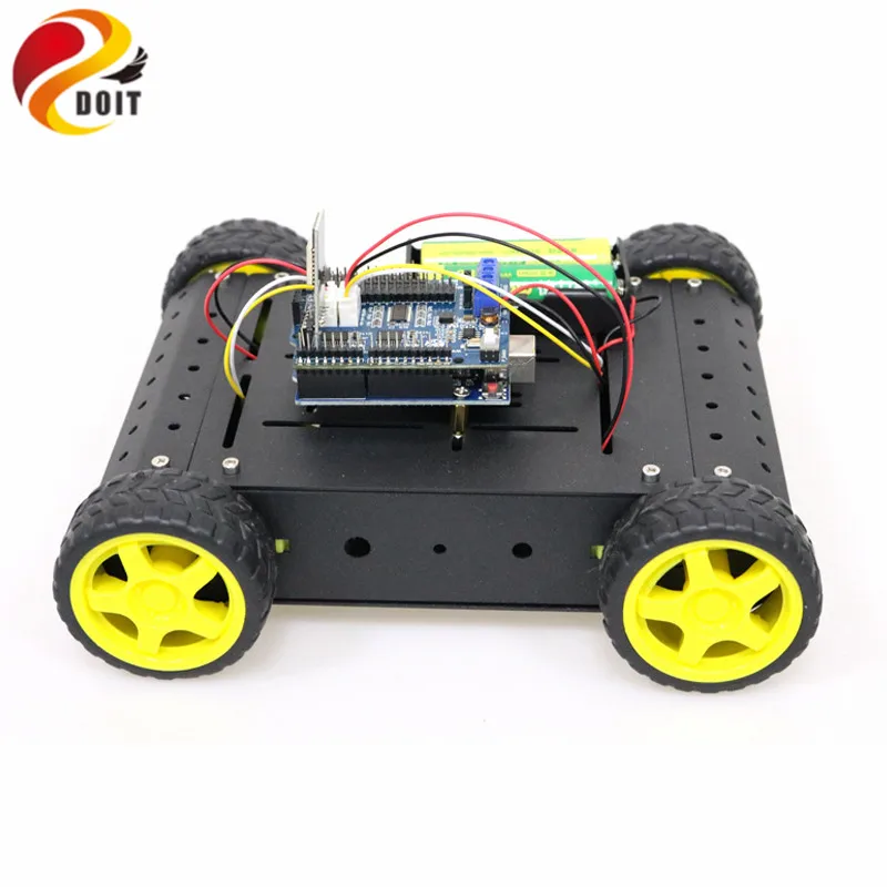 Wi-Fi/Bluetooth/PS2 RC 4wd Смарт шасси автомобиля Kit UNO R3+ мотор драйвер платы для Arduino DIY Дистанционное Управление робот