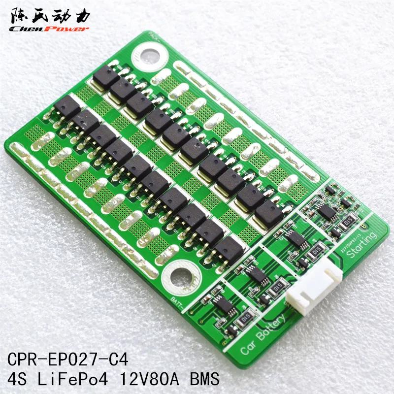

The vehicle starts with 800A pulse current, 4 series lithium battery protection board 12V80A BMS