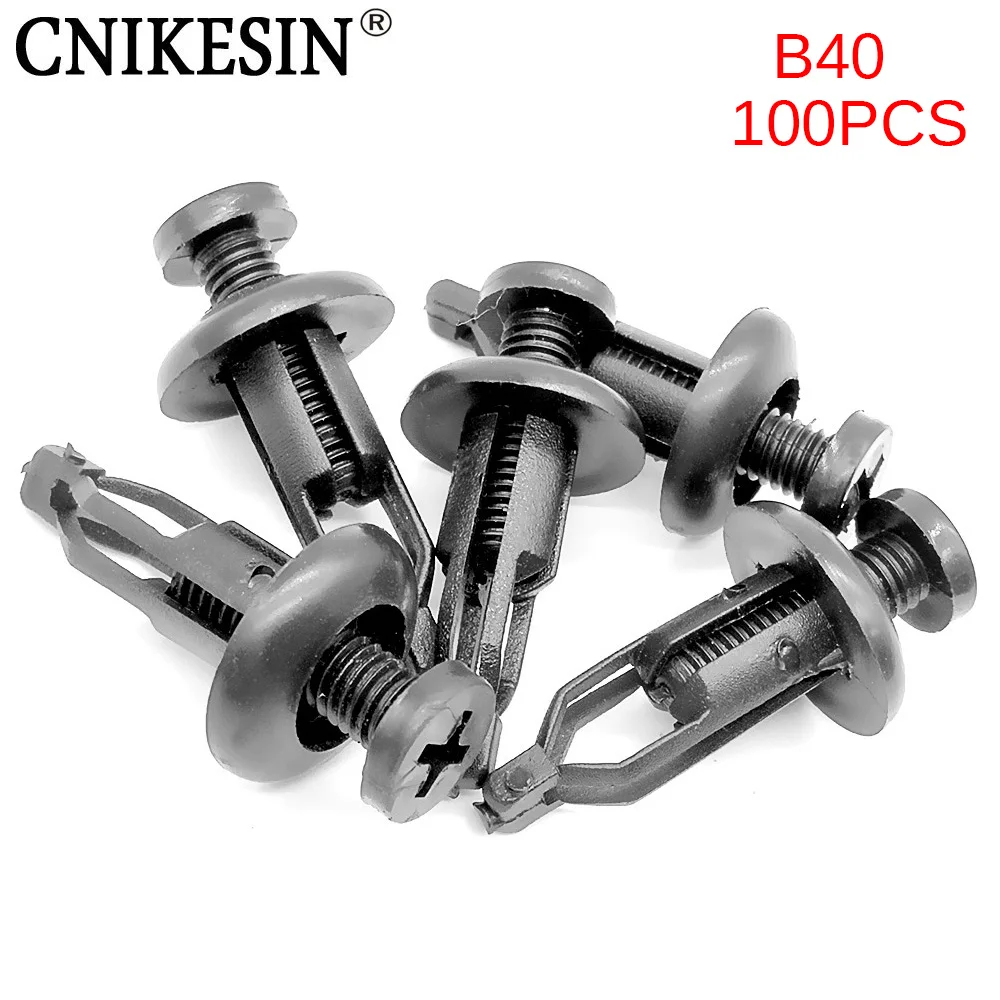 CNIKESIN B40 100PCS Auto Fastener Car Fender Bumper Fixed Clamp Push