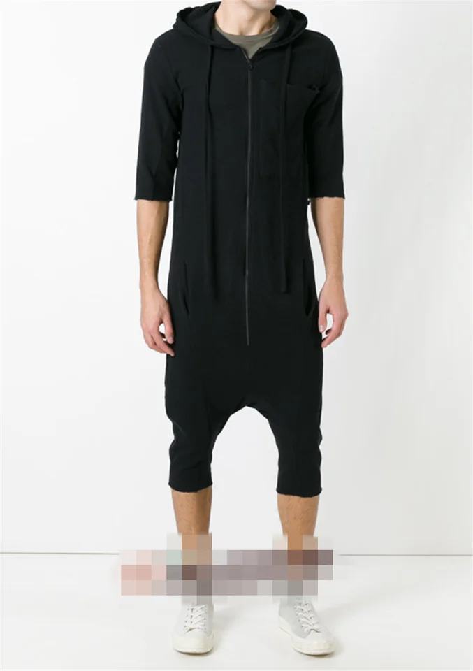loose hooded jumpsuit