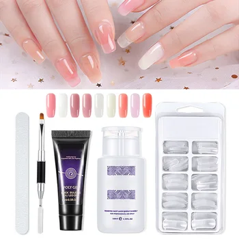 

Nail Art Set 15ml Extended Glue + Nail File + Double End Pen + Clenser Solution+ Nail Model for Manicure SK88