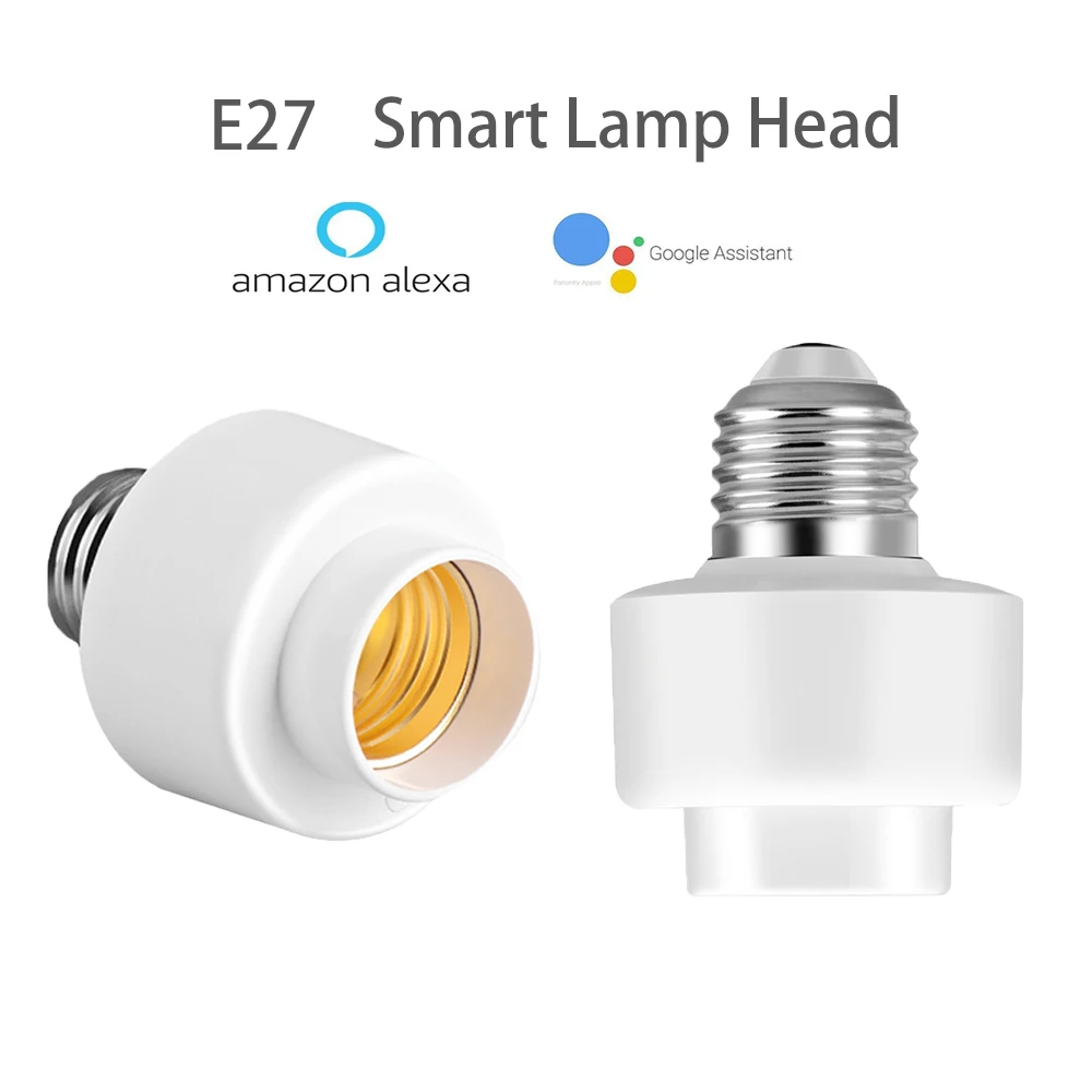 

New Smart E27 Light Bulb Head Base , Intelligent Lamp Head Wifi Remote Switch Voice Control Compatible with Alexa Google Home