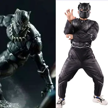 

Muscle Men Halloween Black Panther Costumes Movie Cosplays Carnival Purim parade Masquerade Christmas party dress
