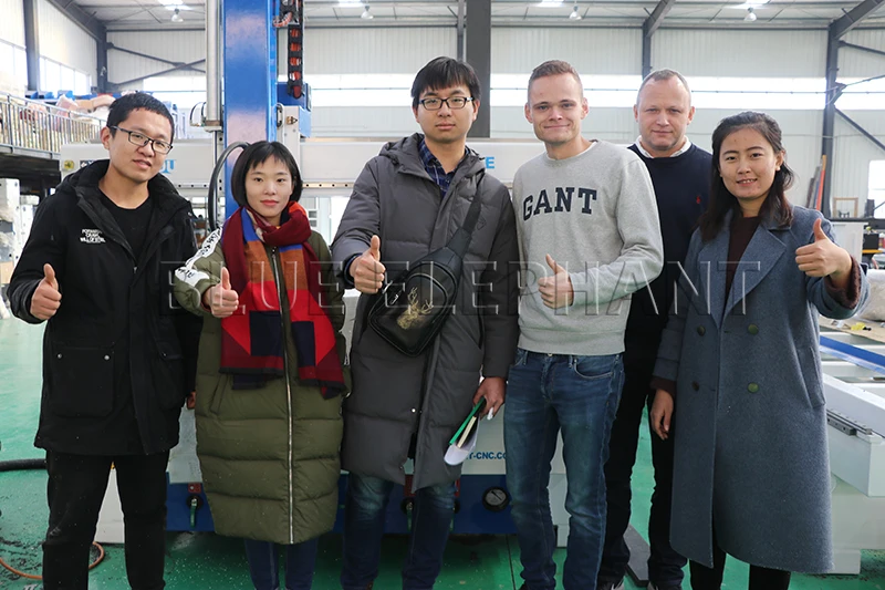 Danish Customers Come to Our Factory to Buy CNC Router Machine-1
