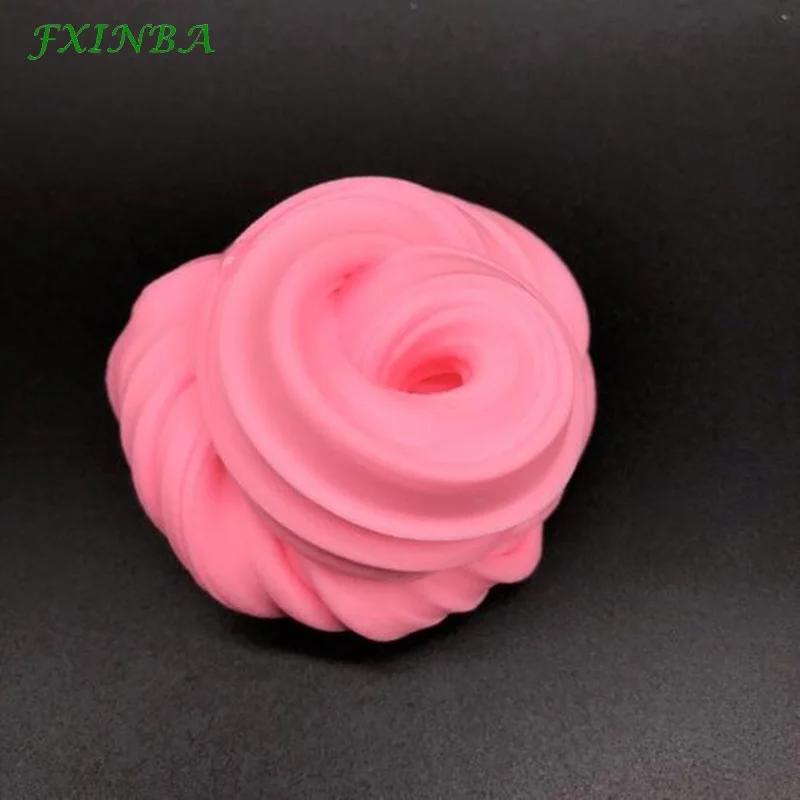 FXINBA 60 мл/коробка слизи пушистые игрушки мягкая полимерная глина Lizun поставки слаймов DIY талисманы фимо фрукты кусочки пластилина антистресс - Цвет: 7 pink