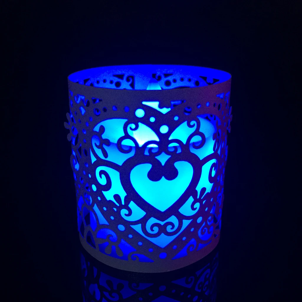 30pcs Cream Heart  Cut Tea Light Candle Holders Wedding Table Decor Hot