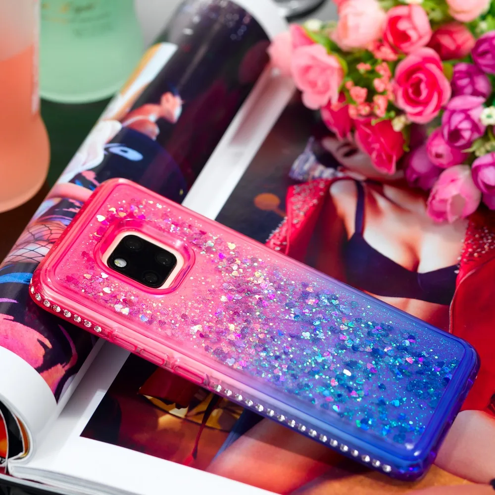 Diamond Glitter Case For Huawei Mate 20 Pro Gradient Bling Sparkle  Quicksand Soft Silicone Case for Huawei Mate 20 Pro Cover (8)
