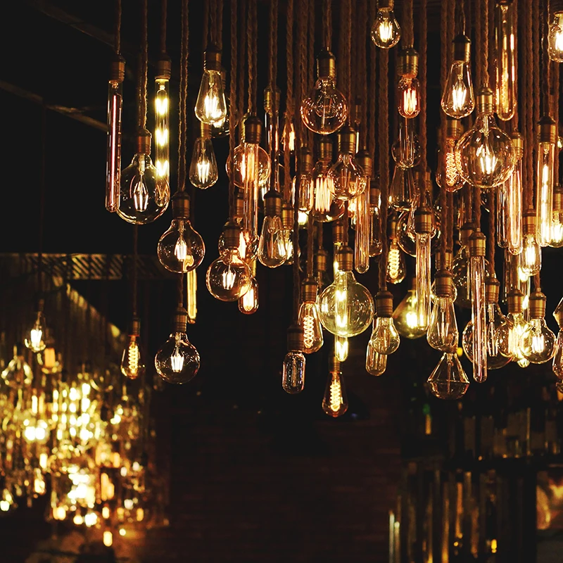

Vintage Hemp Rope Pendant Light 1M 1.5M 2M AC85-265V E27 Loft Creative Personality Industrial Pendant Lamp Base Decor MAX40WBulb