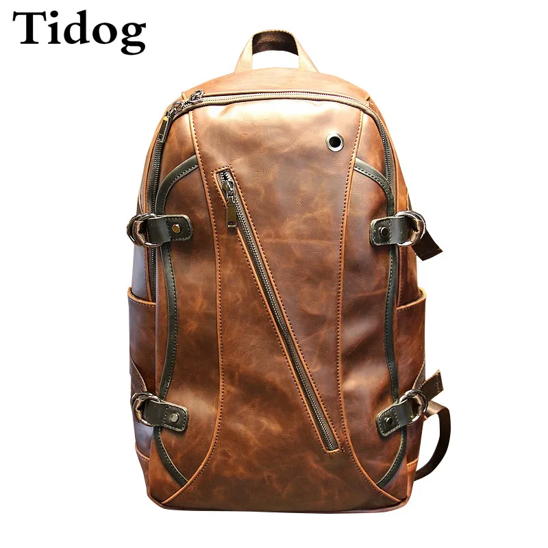Tidog Crazy Horse кожаная сумка через плечо ретро старый ноутбук модный рюкзак