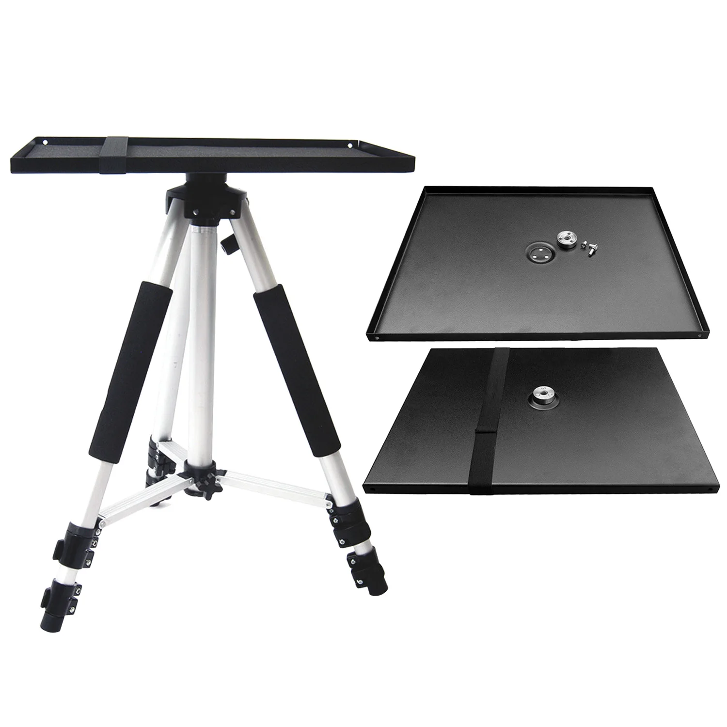 

Besegad 34x24cm Universal Metal Tray Stand Platen Platform Holder for 3/8inch Tripod Projectors Monitors Laptops