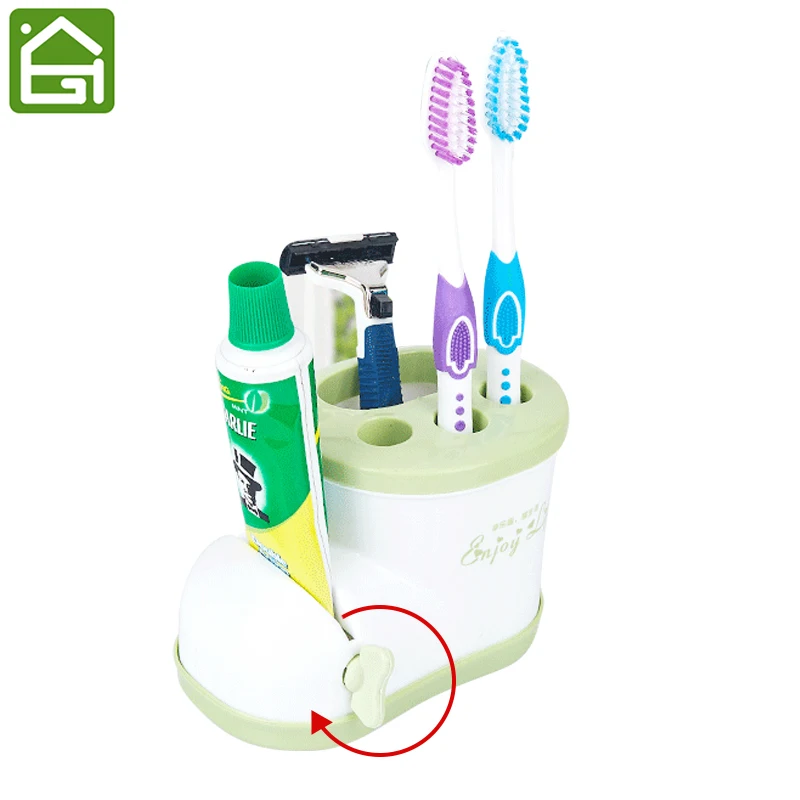 Creative Toothpaste and Toothbrush Stand Holder Rolling Toothpaste Tube