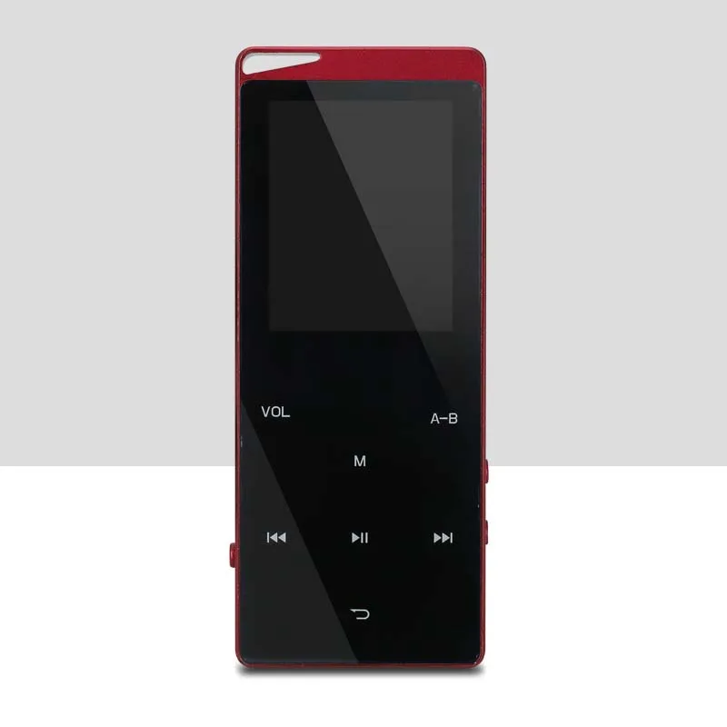 Красный Роскошный Металлический MP4 плеер, Bluetooth плеер, портативный тонкий MP3 MP4 медиа 2,4 дюймов, сенсорный ключ, fm-радио, 16 ГБ/40 ГБ, музыкальный плеер в подарок - Цвет: Красный
