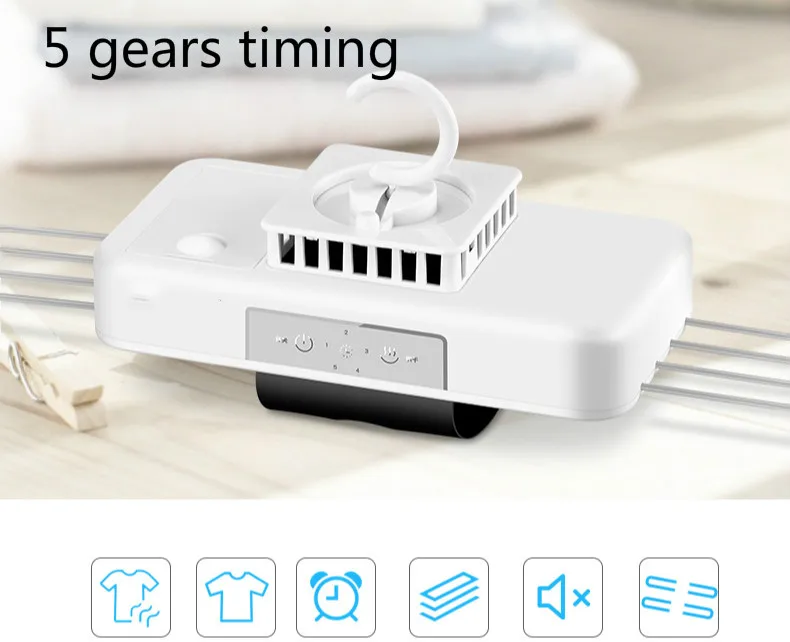 220v 380W Portable Clothes dryer 5 hours timing Waterproof Energy saving Touch panel PTC heating