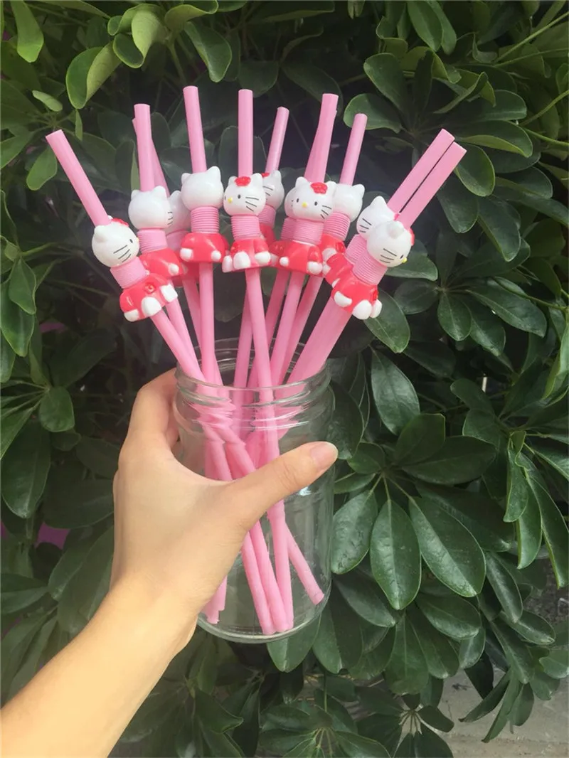5PcsSet Cartoon Animal Straws for Children's Day Party Decorations Birthday Holiday Supplies Drinking Straws Disposable PT18 (10)