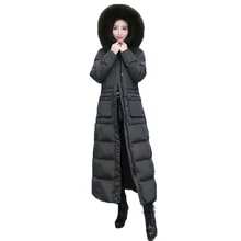 Большие размеры 4XL,, зимний пуховик для женщин, толстая теплая куртка-пуховик с капюшоном, MS, высокое качество, 90% белый утиный пух