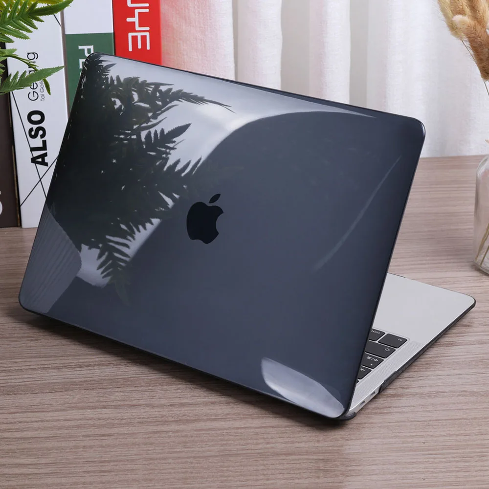 Чехол для ноутбука Apple MacBook Air 13 дюймов A1932 для нового Mac book Pro 13,3 15,4 Touch bar A2159 прозрачный пластиковый жесткий корпус - Цвет: Crystal Black