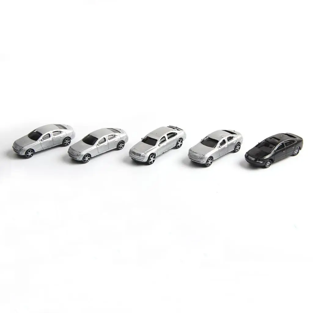 Random 5Pcs 1:100 Scale Painted Car Model DIY Sand Table Building Model Materials Scene Microlandschaft