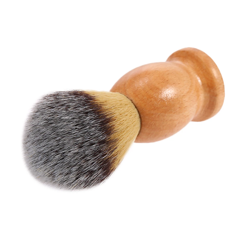 Wood Handle Men's Shaving Brush Nylon Face Hair Shaving Brush for Razor