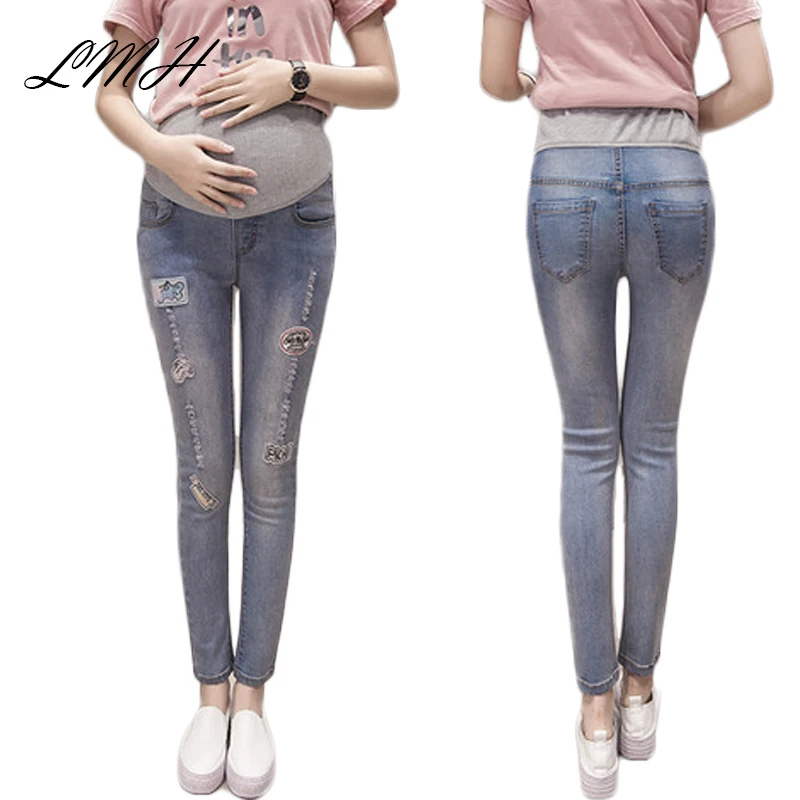Buy LANMEIHU 2017 for pregnant jeans woman cotton