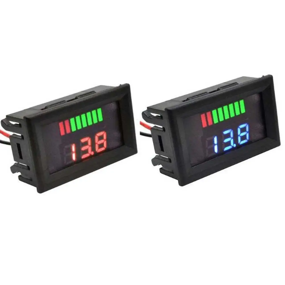

12V-60V LED Digital Display Voltmeter Voltage Meter Battery Gauge Universal Amp Dual Voltage Current for Home Car Tool