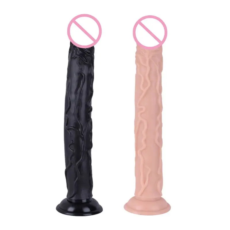 14 6 Inch Realistic font b Dildo b font Flexible Penis With Suction Cup font b