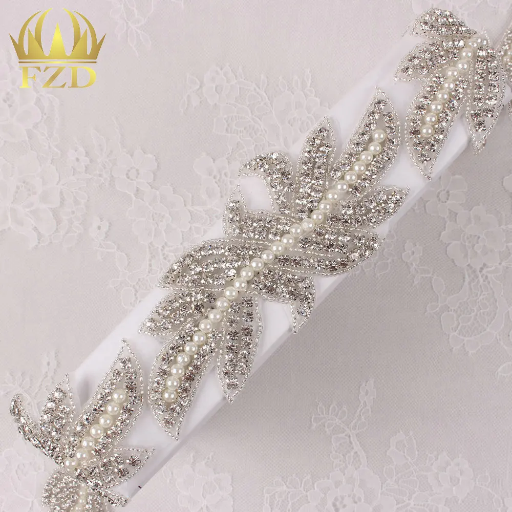 (10yards) Wholesale 1 Yard Beaded Crystal Bridal Rhinestone Applique