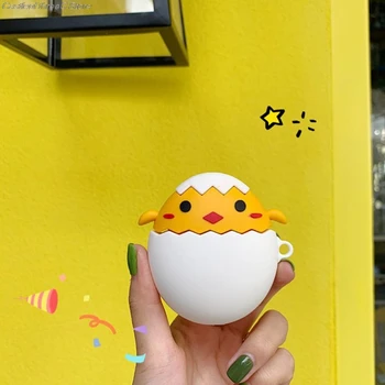 

Cute Chick Pattern Soft Silicone Protective Cover Shockproof Case Skin for Airpods 1/2 Charging Box Accessories