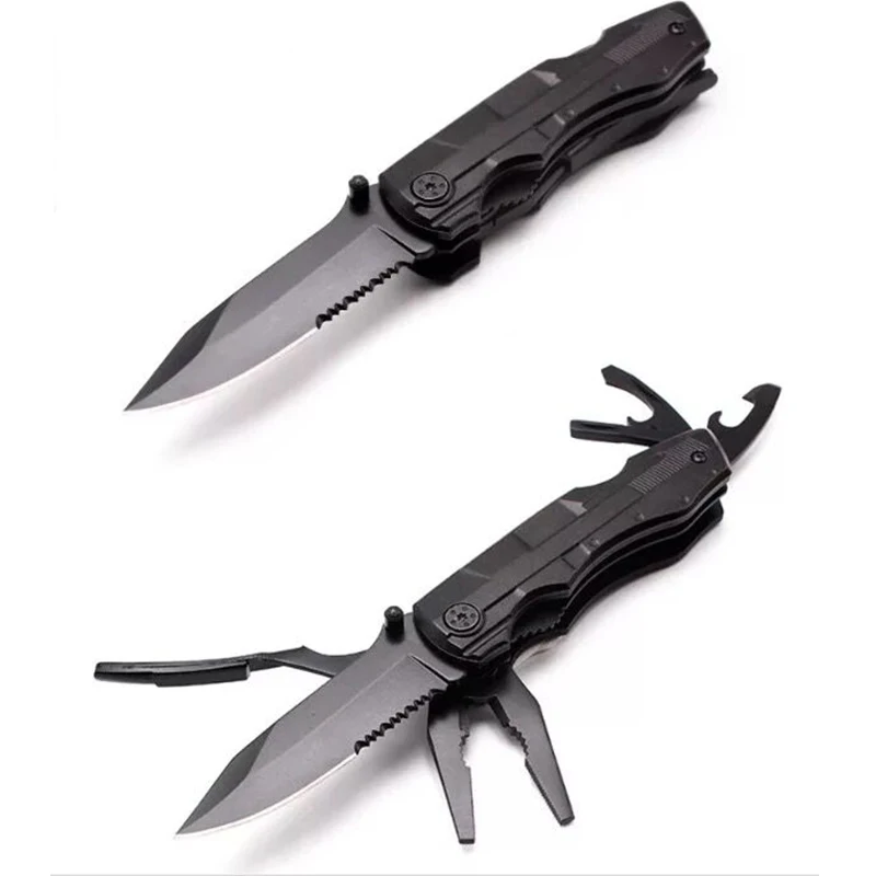 

Outdoor Multi-Function Folding Knife Multi-Tool Pocket Hunting Knife High Quality Stainless Steel Knife Pliers Hand Tool Sets